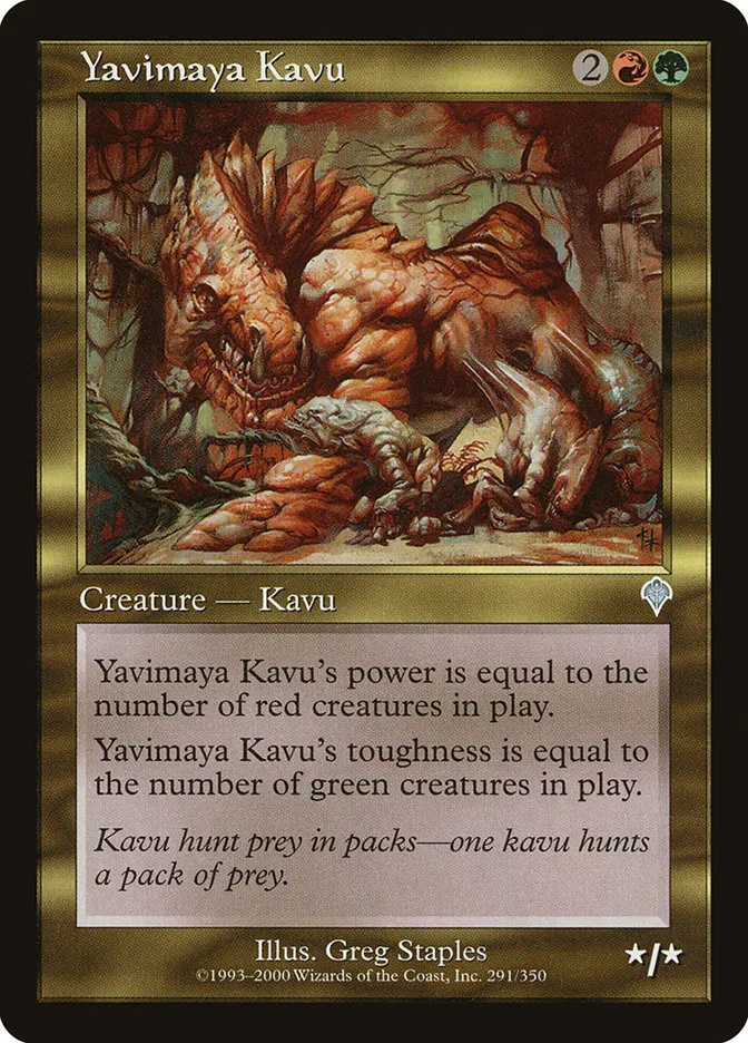 2000 Invasion Yavimaya Kavu uncommon #291 uncommon card image