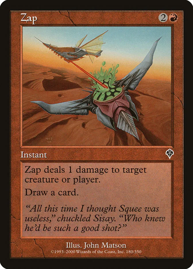 2000 Invasion Zap common #180 common card image