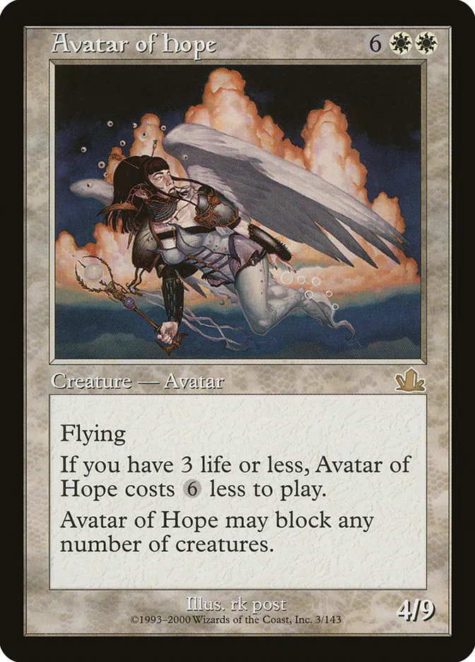 2000 Prophecy Avatar of Hope rare #3 rare card image