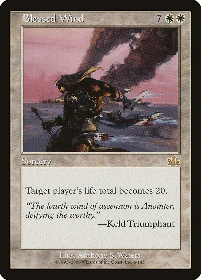 2000 Prophecy Blessed Wind rare #4 rare card image