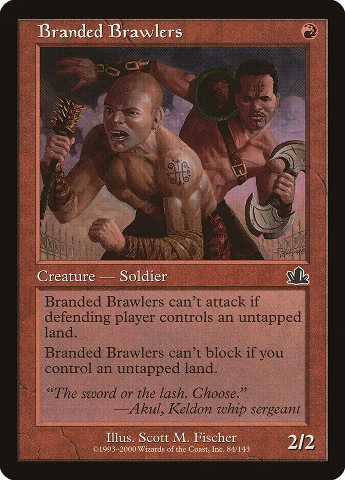 2000 Prophecy Branded Brawlers #84 common card image