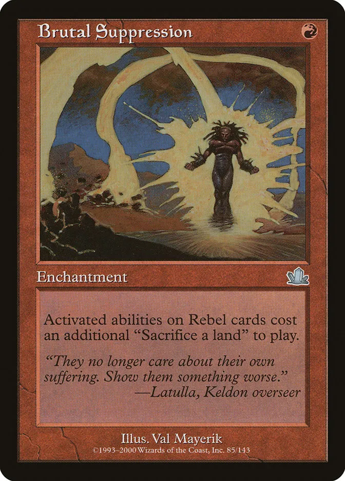 2000 Prophecy Brutal Suppression uncommon #85 uncommon card image