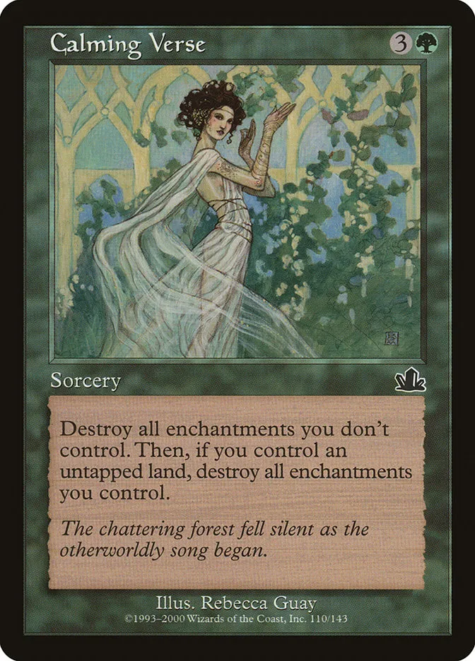 2000 Prophecy Calming Verse common #110 common card image