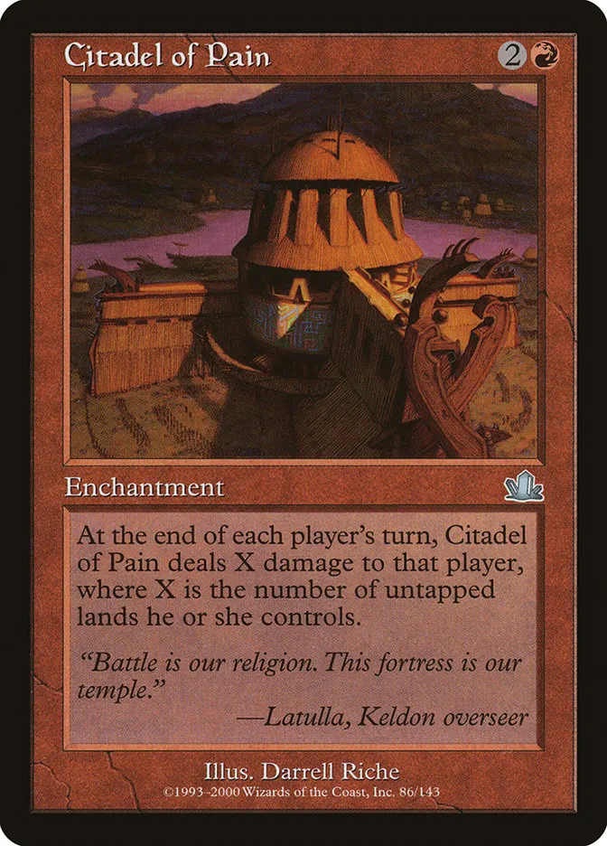 2000 Prophecy Citadel of Pain uncommon #86 uncommon card image