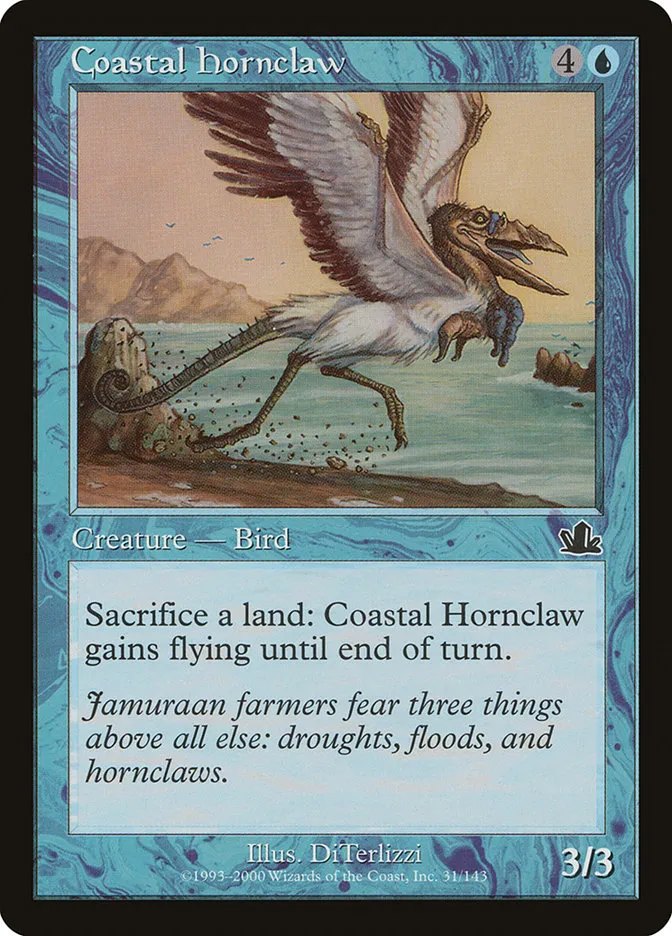 2000 Prophecy Coastal Hornclaw common #31 common card image