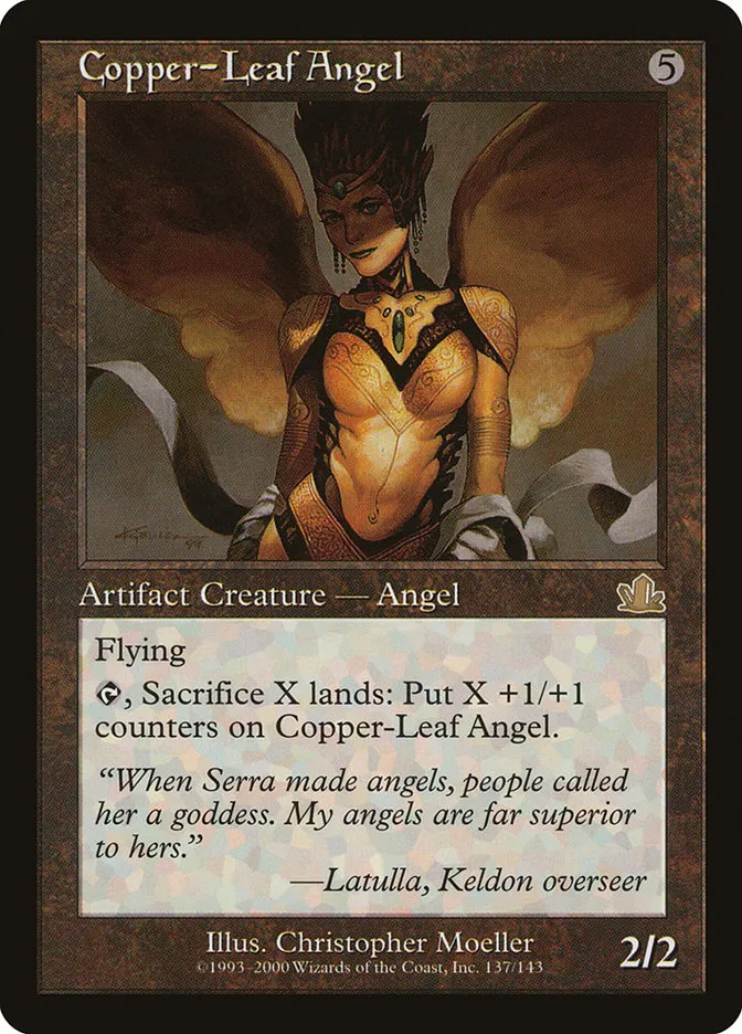 2000 Prophecy Copper-Leaf Angel rare #137 rare card image