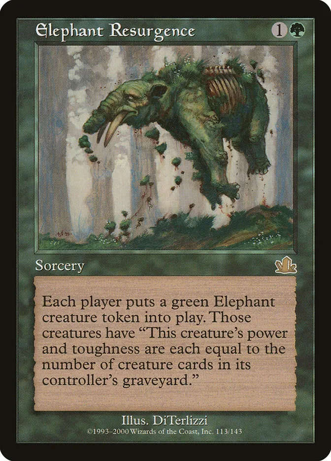 2000 Prophecy Elephant Resurgence rare #113 rare card image