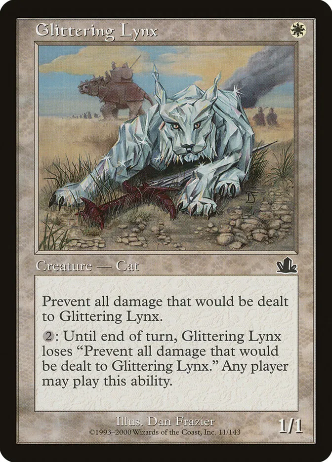 2000 Prophecy Glittering Lynx common #11 common card image