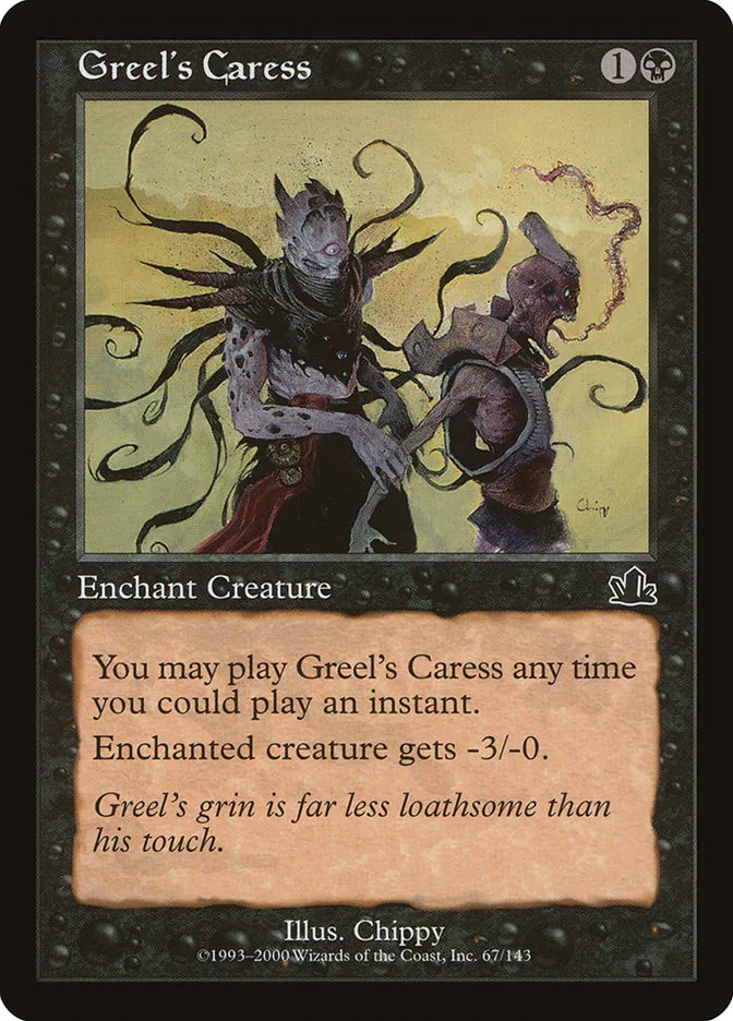 2000 Prophecy Greel's Caress common #67 common card image
