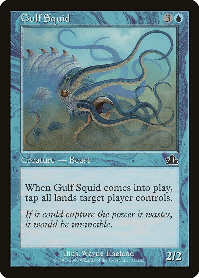2000 Prophecy Gulf Squid common #35 common card image