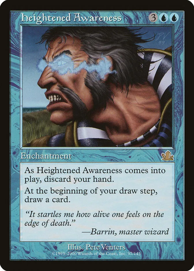 2000 Prophecy Heightened Awareness rare #37 rare card image