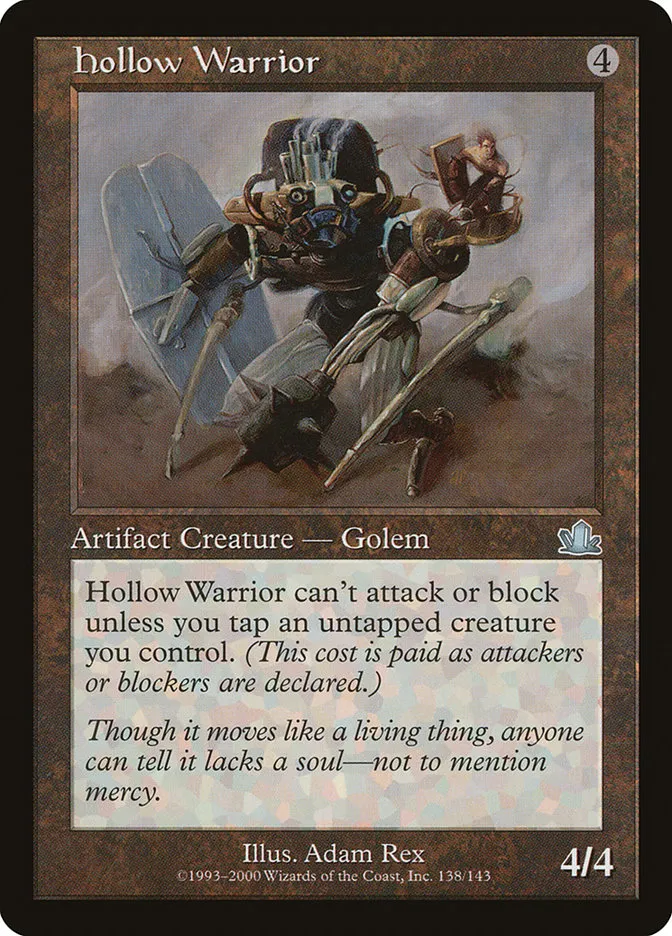 2000 Prophecy Hollow Warrior uncommon #138 uncommon card image