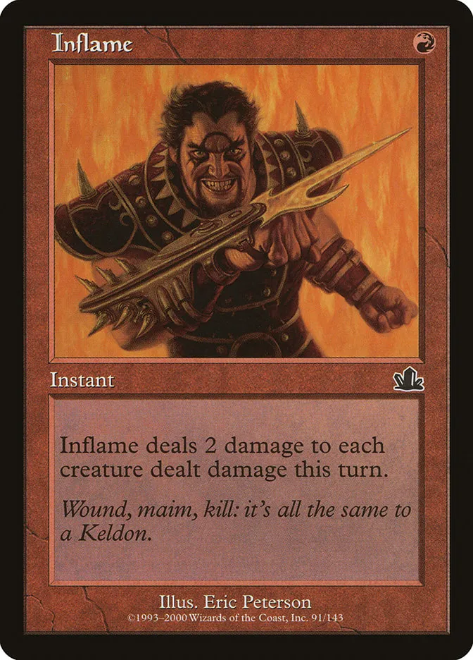 2000 Prophecy Inflame common #91 common card image