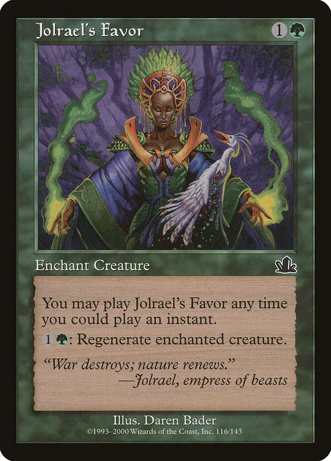 2000 Prophecy Jolrael's Favor #116 common card image