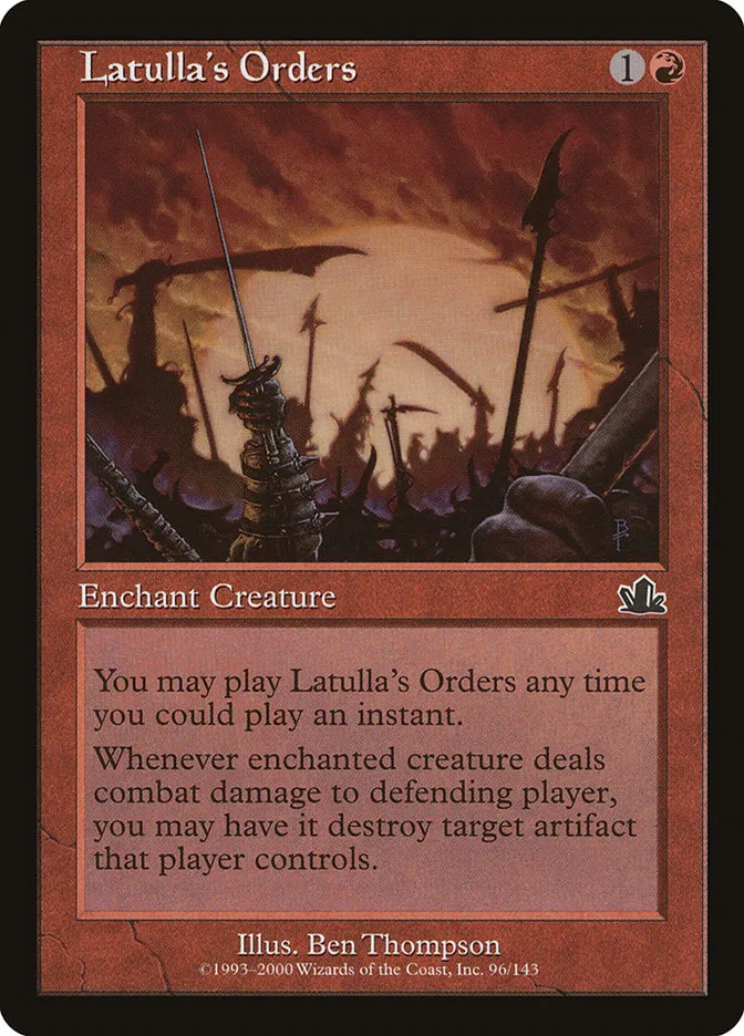 2000 Prophecy Latulla's Orders #96 common card image