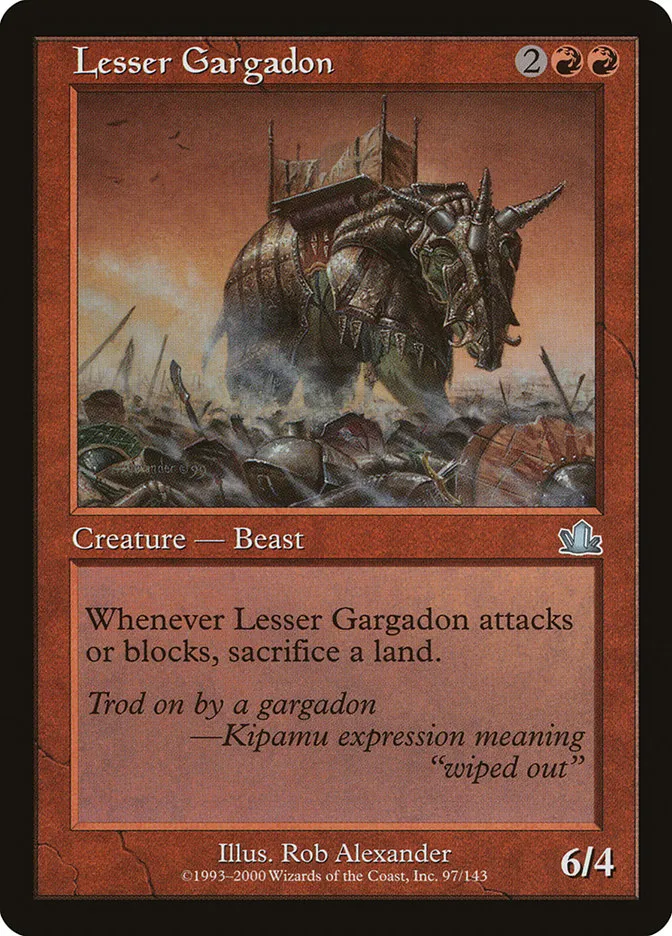 2000 Prophecy Lesser Gargadon uncommon #97 uncommon card image