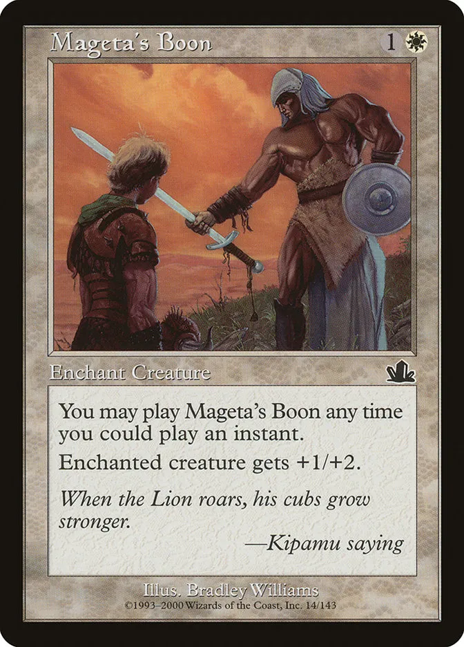 2000 Prophecy Mageta's Boon #14 common card image