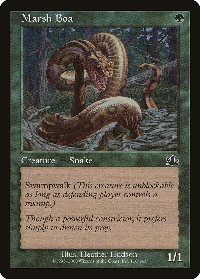 2000 Prophecy Marsh Boa common #118 common card image