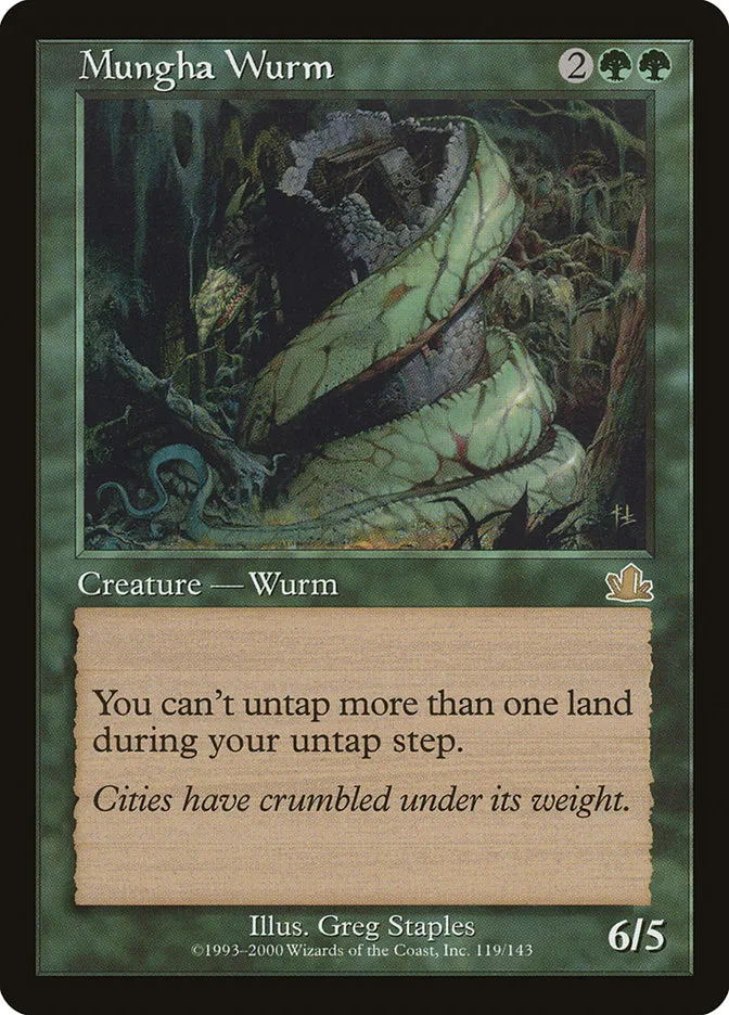 2000 Prophecy Mungha Wurm #119 rare card image