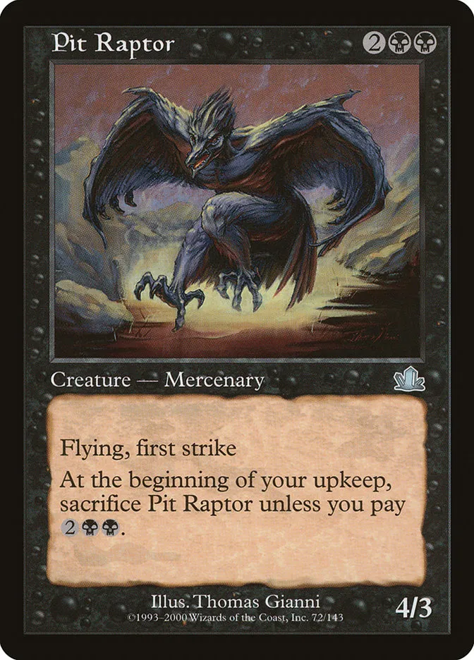 2000 Prophecy Pit Raptor uncommon #72 uncommon card image