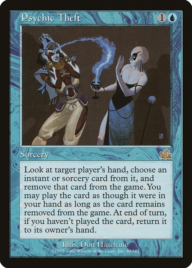 2000 Prophecy Psychic Theft rare #40 rare card image