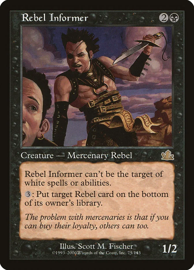 2000 Prophecy Rebel Informer rare #75 rare card image
