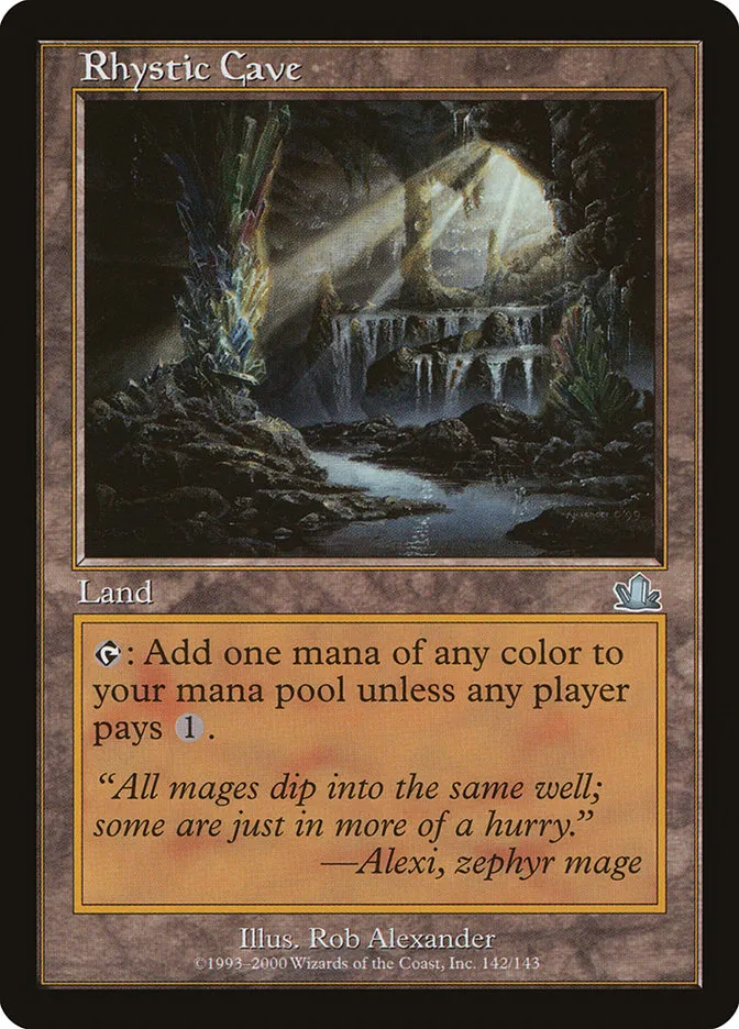 2000 Prophecy Rhystic Cave uncommon #142 uncommon card image