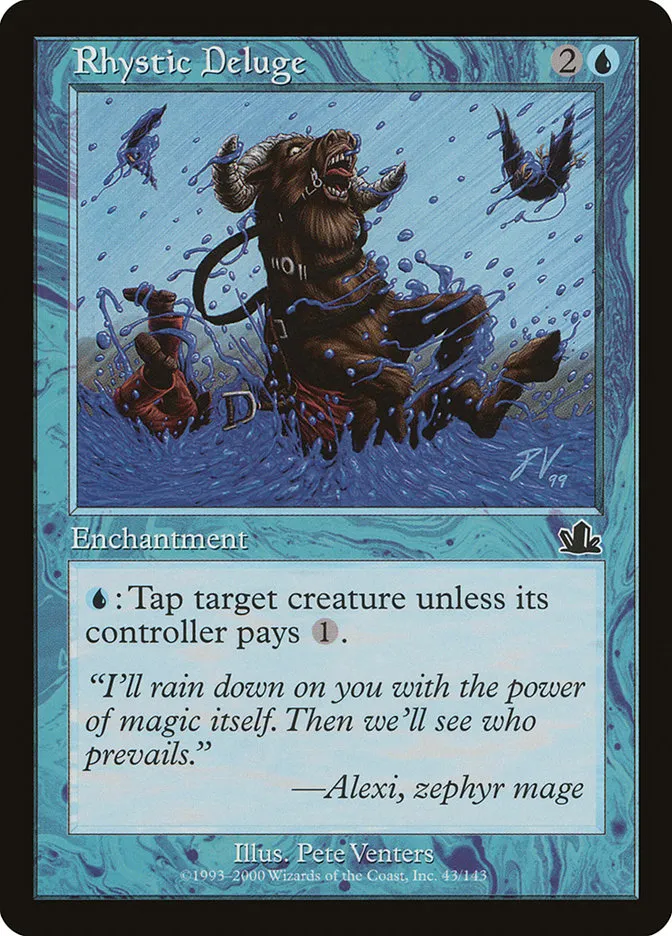 2000 Prophecy Rhystic Deluge common #43 common card image