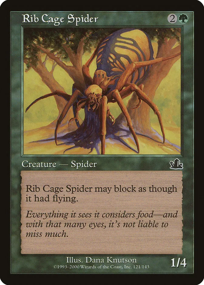 2000 Prophecy Rib Cage Spider common #121 common card image