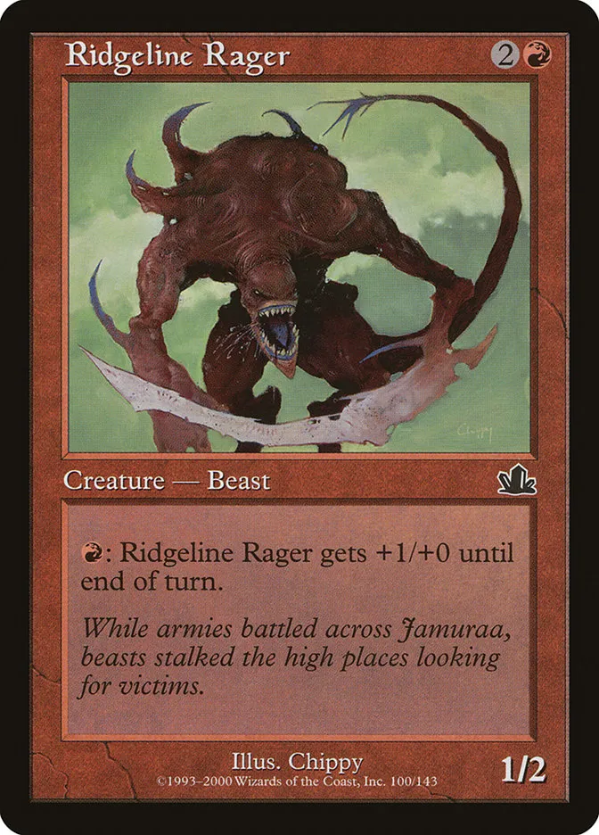 2000 Prophecy Ridgeline Rager common #100 common card image