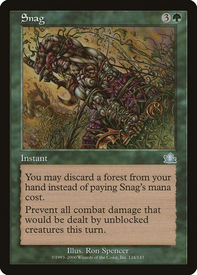 2000 Prophecy Snag uncommon #124 uncommon card image
