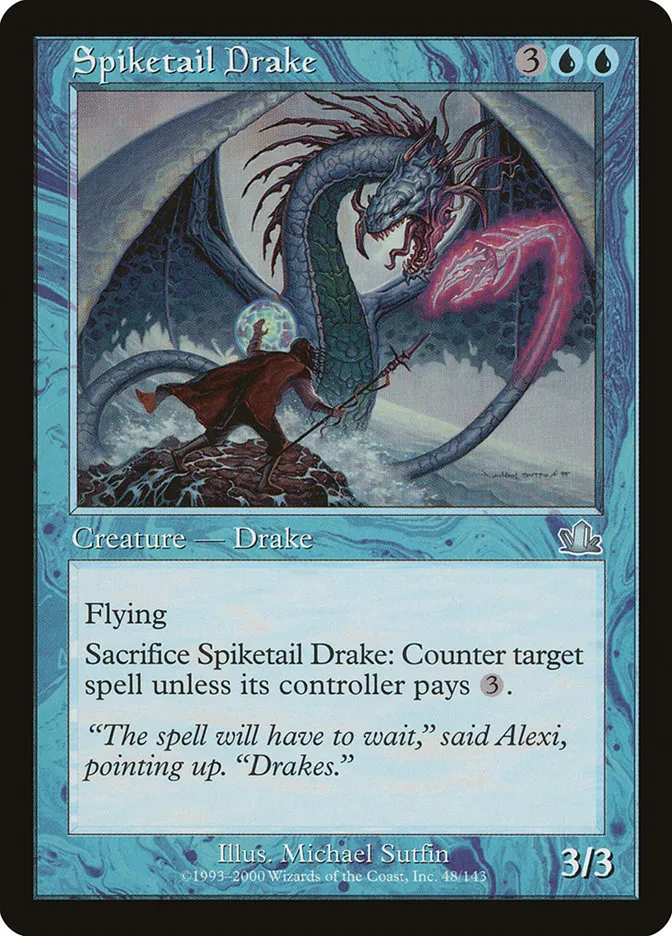2000 Prophecy Spiketail Drake #48 uncommon card image