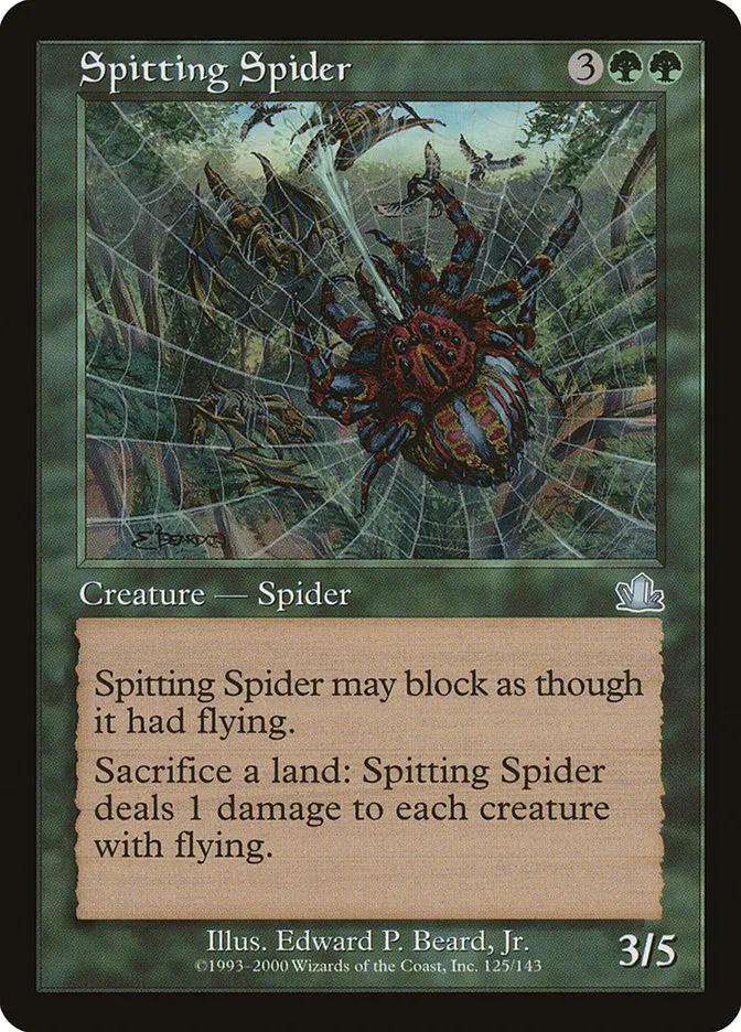 2000 Prophecy Spitting Spider uncommon #125 uncommon card image