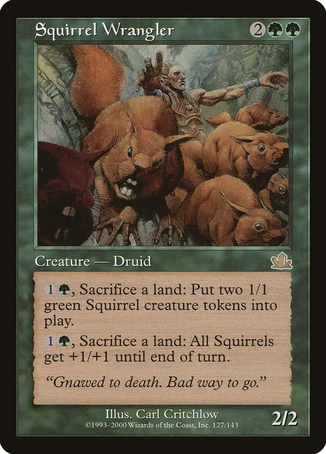 2000 Prophecy Squirrel Wrangler #127 rare card image