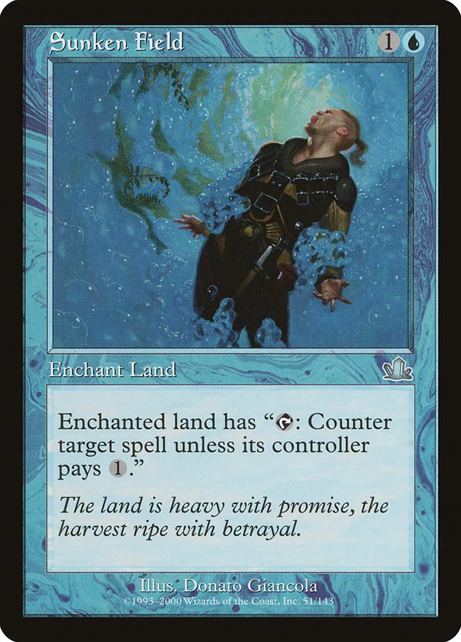 2000 Prophecy Sunken Field uncommon #51 uncommon card image