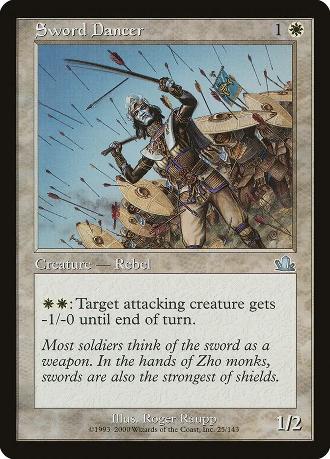 2000 Prophecy Sword Dancer uncommon #25 uncommon card image