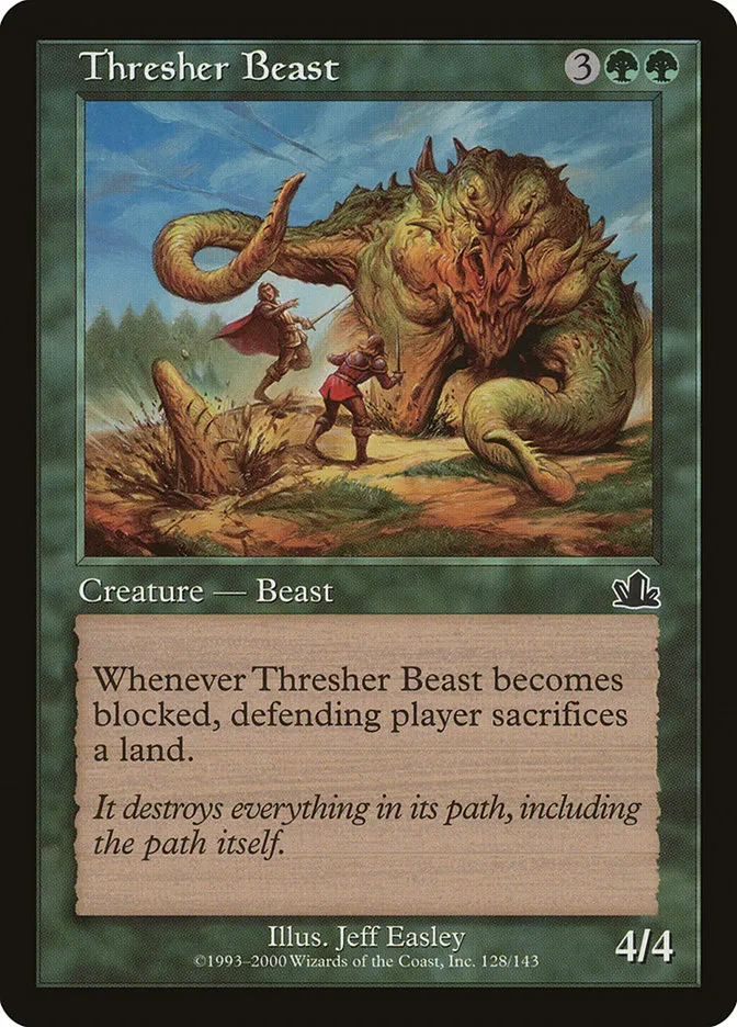 2000 Prophecy Thresher Beast common #128 common card image