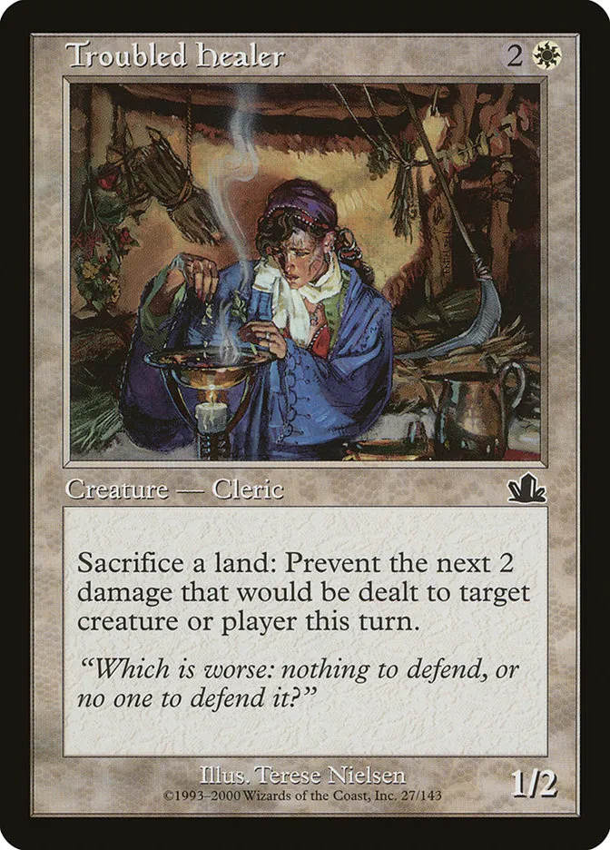 2000 Prophecy Troubled Healer common #27 common card image