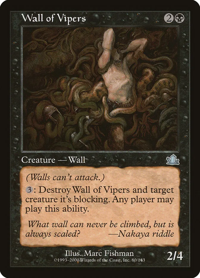 2000 Prophecy Wall of Vipers uncommon #80 uncommon card image