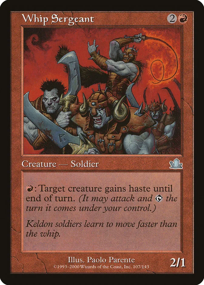 2000 Prophecy Whip Sergeant uncommon #107 uncommon card image