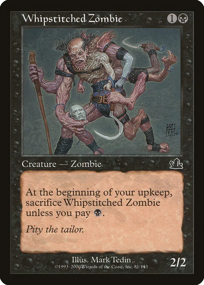 2000 Prophecy Whipstitched Zombie common #81 common card image