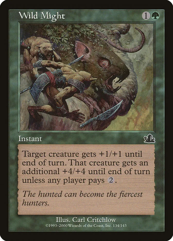 2000 Prophecy Wild Might common #134 common card image