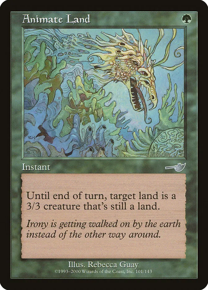 2000 Nemesis Animate Land uncommon #101 unlisted card image