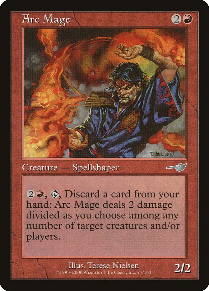 2000 Nemesis Arc Mage uncommon #77 unlisted card image