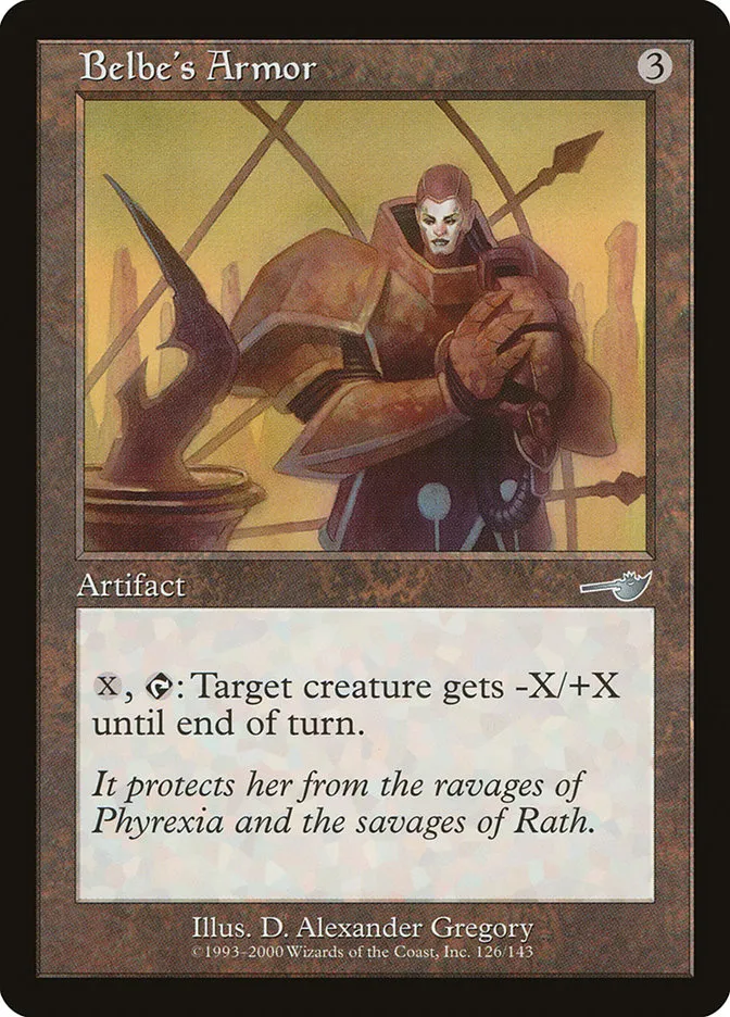 2000 Nemesis Belbe's Armor uncommon #126 unlisted card image
