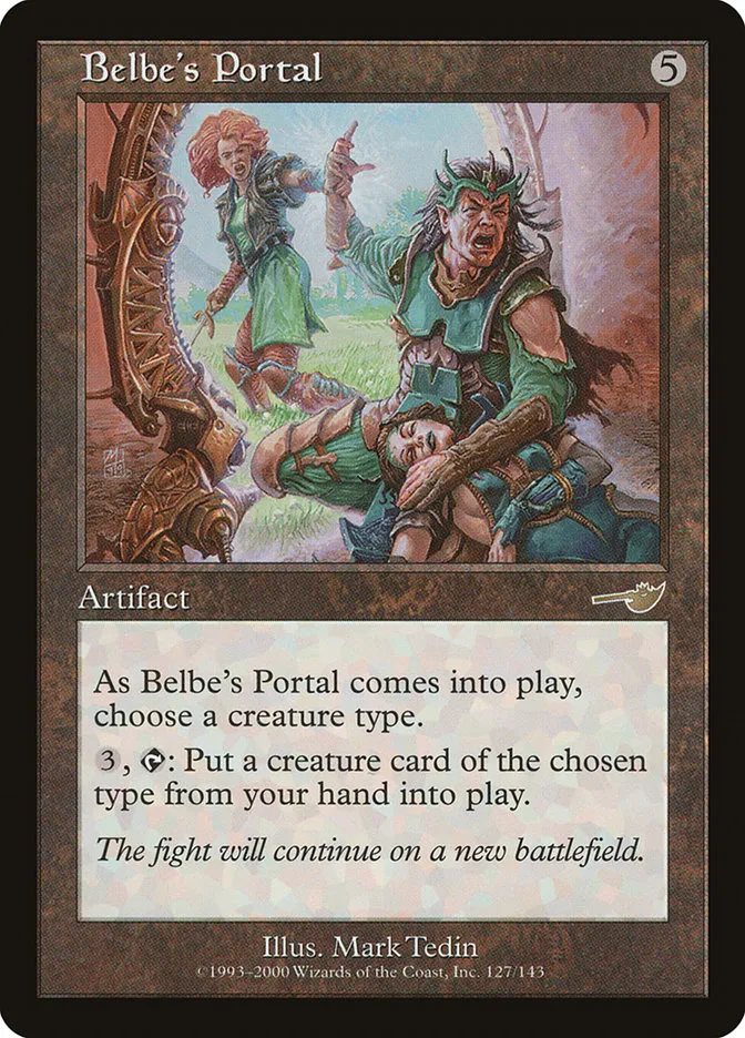 2000 Nemesis Belbe's Portal rare #127 unlisted card image