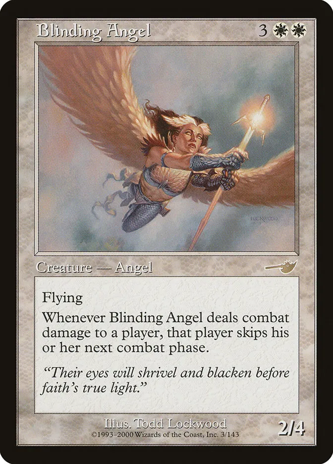 2000 Nemesis Blinding Angel rare #3 unlisted card image