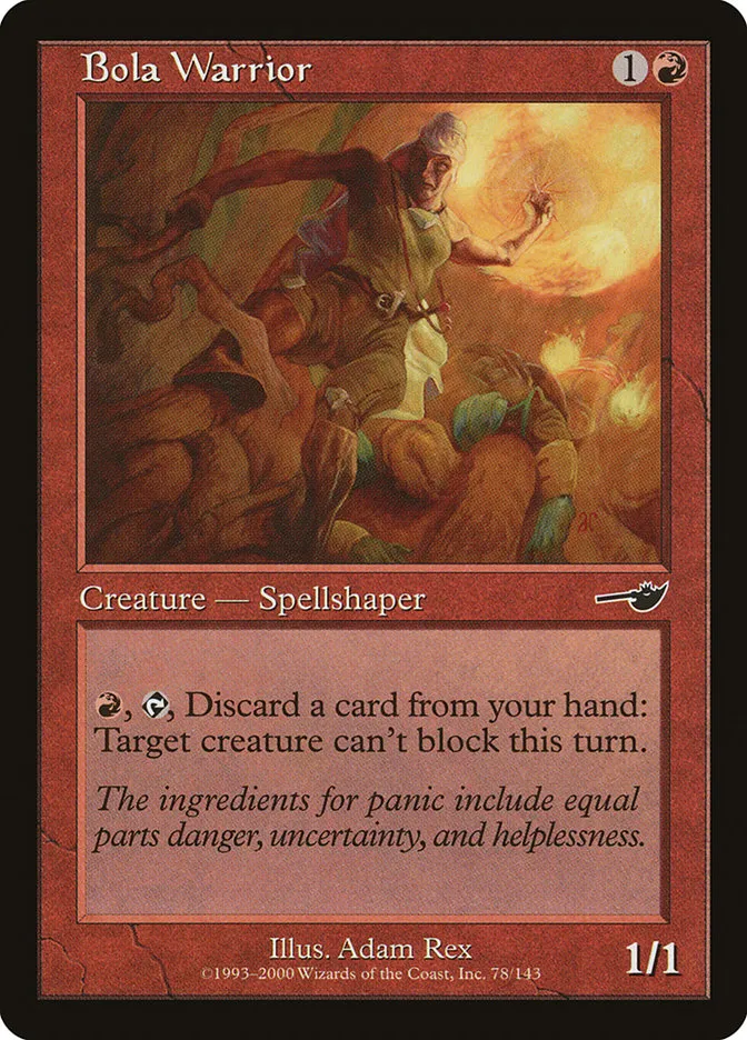 2000 Nemesis Bola Warrior common #78 unlisted card image