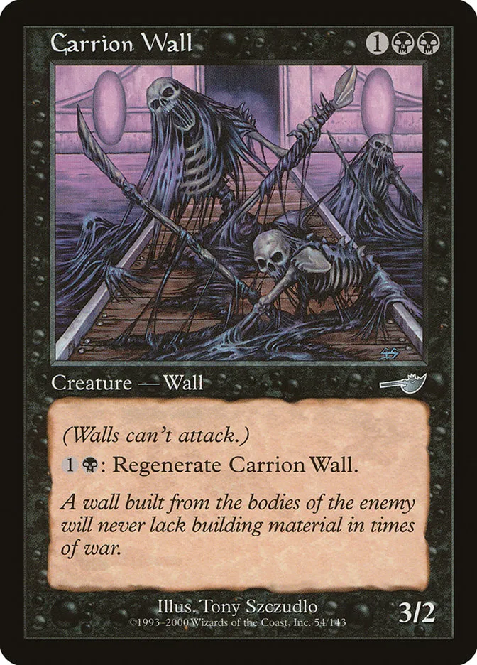 2000 Nemesis Carrion Wall uncommon #54 unlisted card image