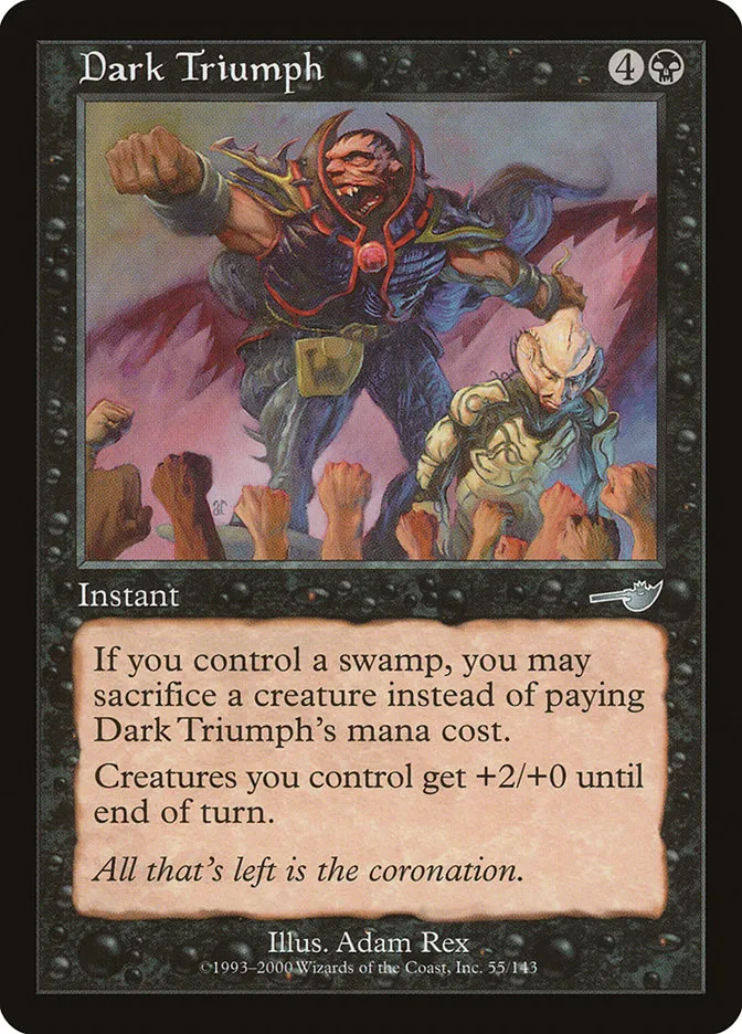 2000 Nemesis Dark Triumph uncommon #55 unlisted card image